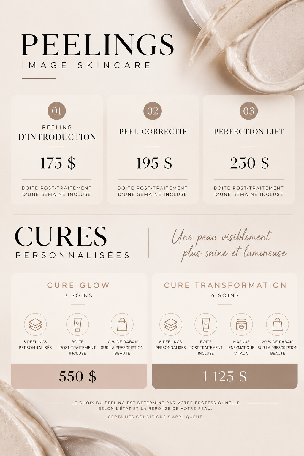 Peelings en cure + trousse post traitement